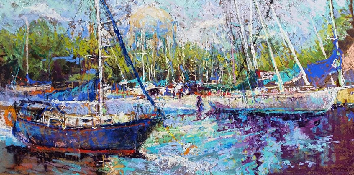 'Morning at Back Creek, Eastport,' a pastel by Maria Marino